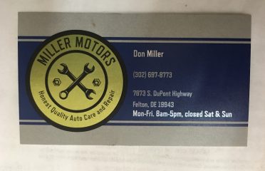 Miller’s Motors – Auto repair shop in Felton DE